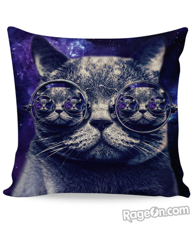 Hipster Cat Couch Pillow
