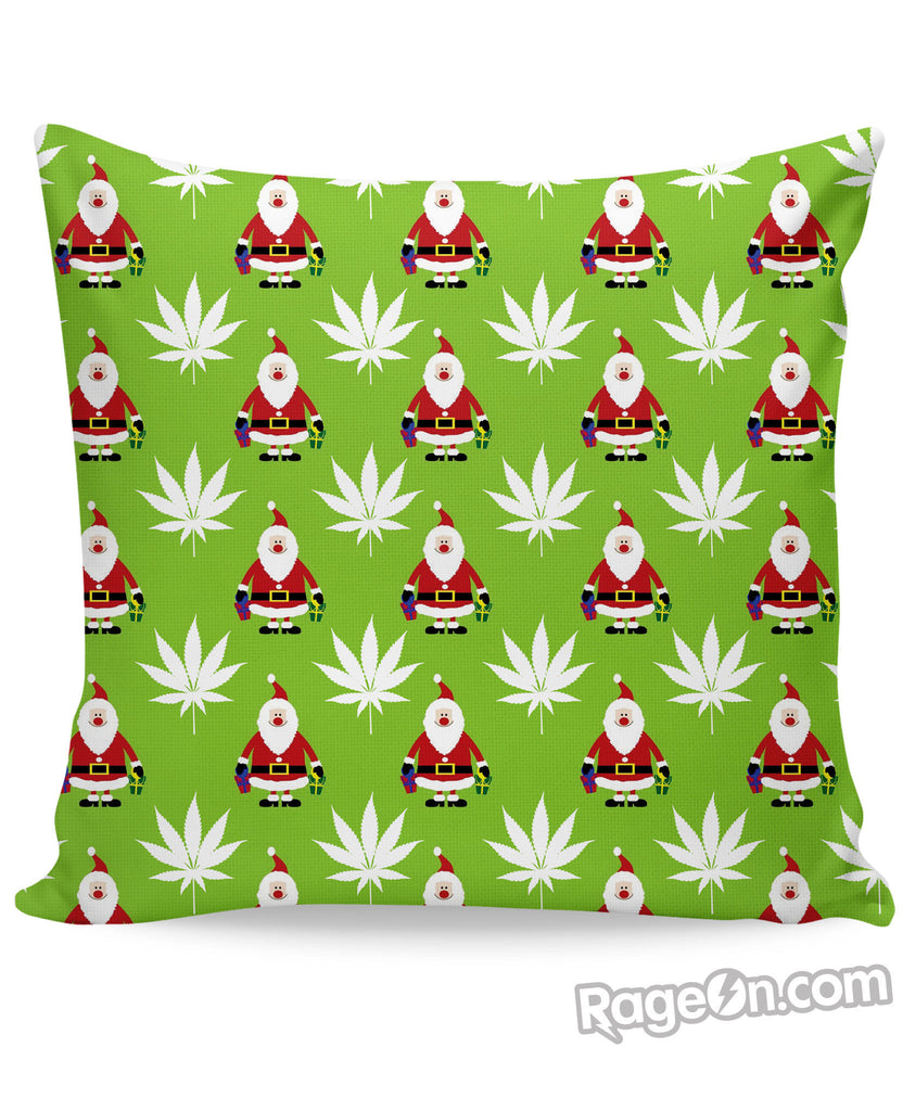 Green Christmas Couch Pillow