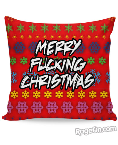 Merry Fucking Christmas Couch Pillow