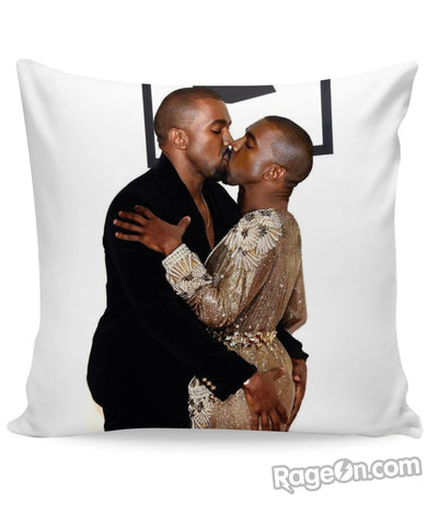 Kanye Kissing Kanye Couch Pillow