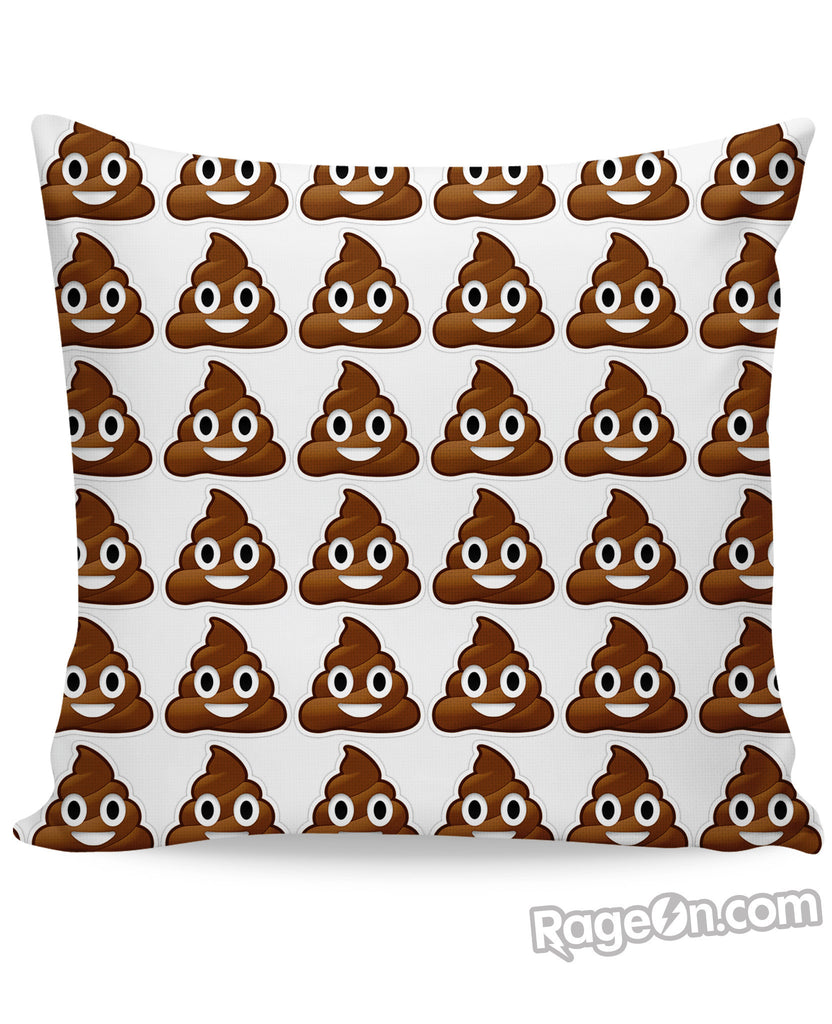 Poop Emoji Couch Pillow