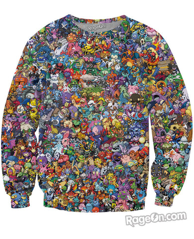 Pokemon Collage Crewneck Sweatshirt