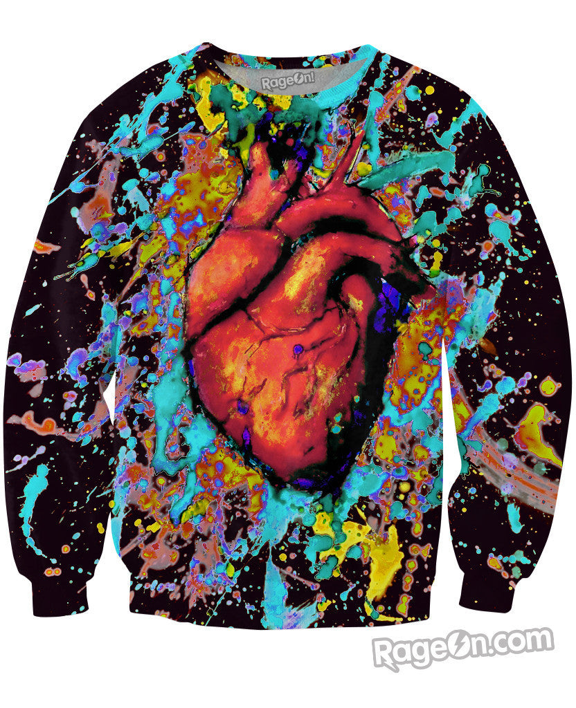 Heart Paint Crewneck Sweatshirt