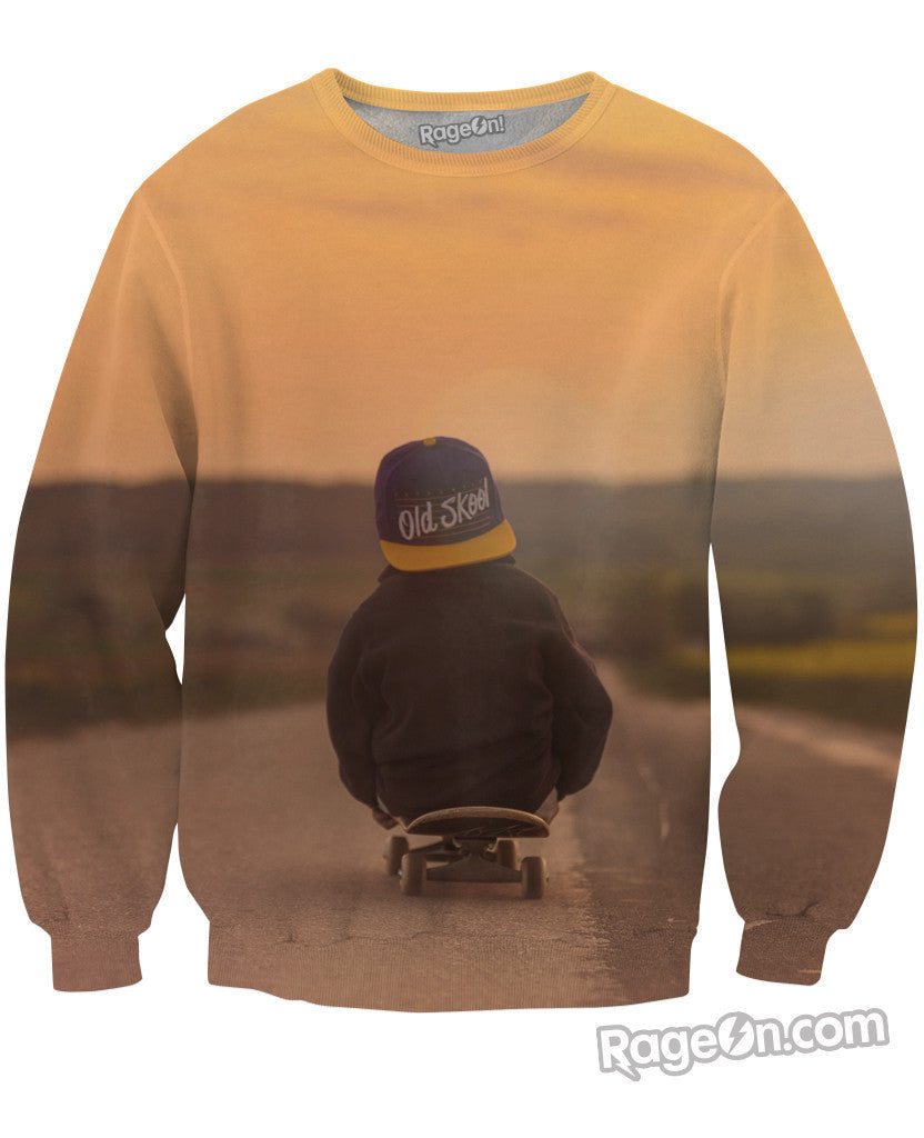 Skateboard Kid Crewneck Sweatshirt