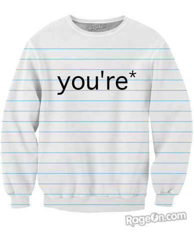 Good Grammar You're* Crewneck Sweatshirt