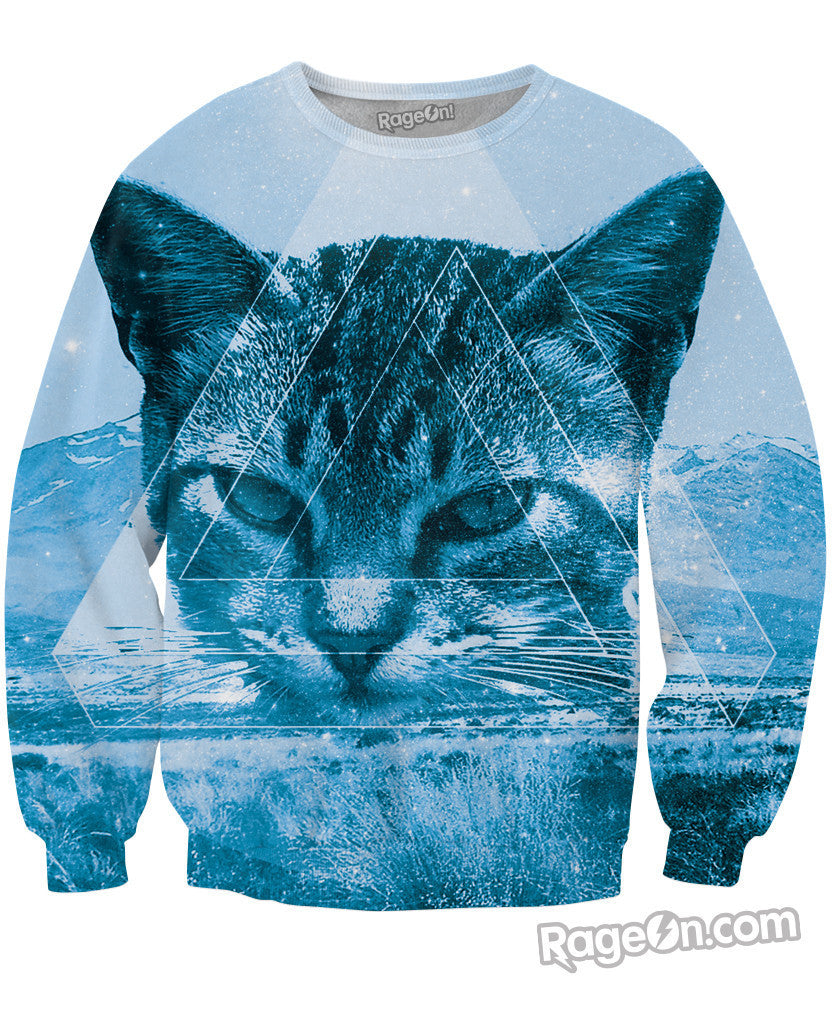 Triangle Cat Crewneck Sweatshirt