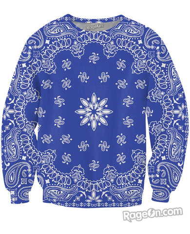 Blue Bandana Crewneck Sweatshirt