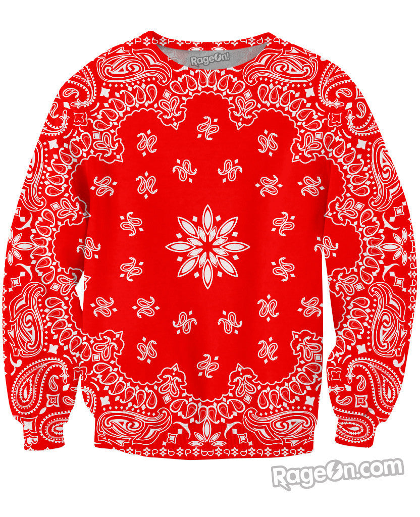 Red Bandana Crewneck Sweatshirt