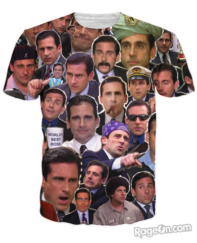 The Many Faces of Michael Scott Paparazzi T-Shirt