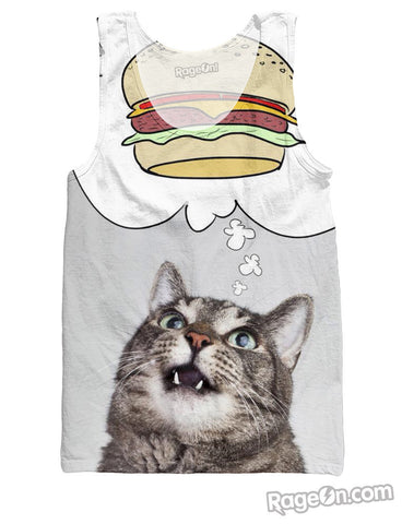 Burger Cat Tank Top