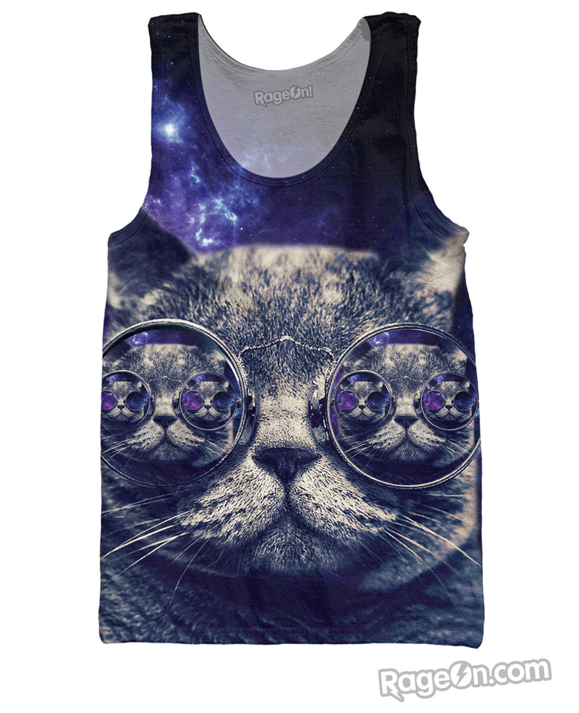 Hipster Cat Tank Top