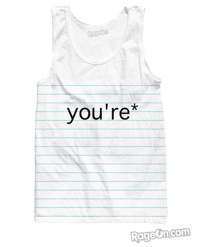 Good Grammar You're* Tank Top