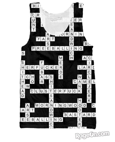 Dirty Crossword Puzzle Tank Top