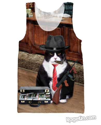 Mafia Boss Cat Tank Top