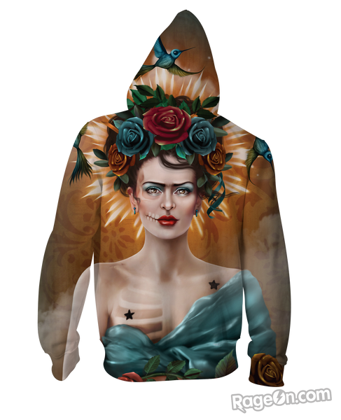 Frida Long Zip-Up Hoodie