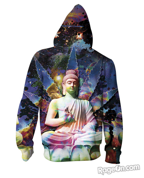 Galactic Buddha Zip-Up Hoodie