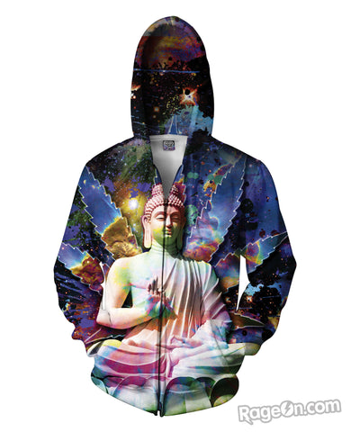 Galactic Buddha Zip-Up Hoodie