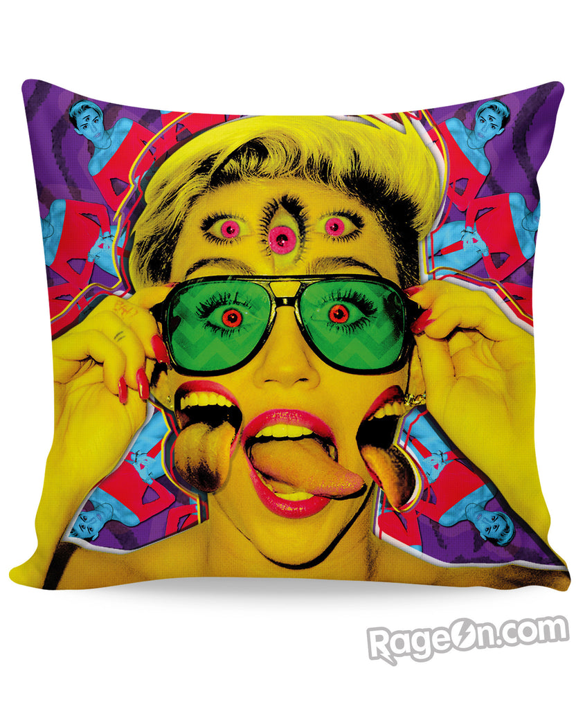 Miley Cyrus Psychedelic Couch Pillow