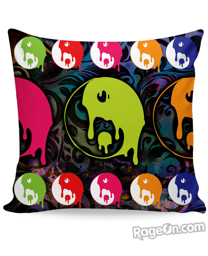 Drippy Yin Yang Couch Pillow