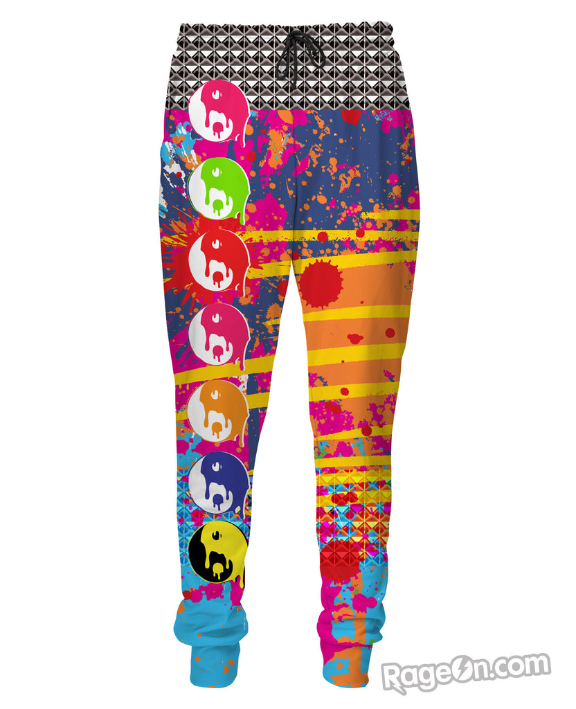 Punk Rock Yin Yang Splatter Sweatpants