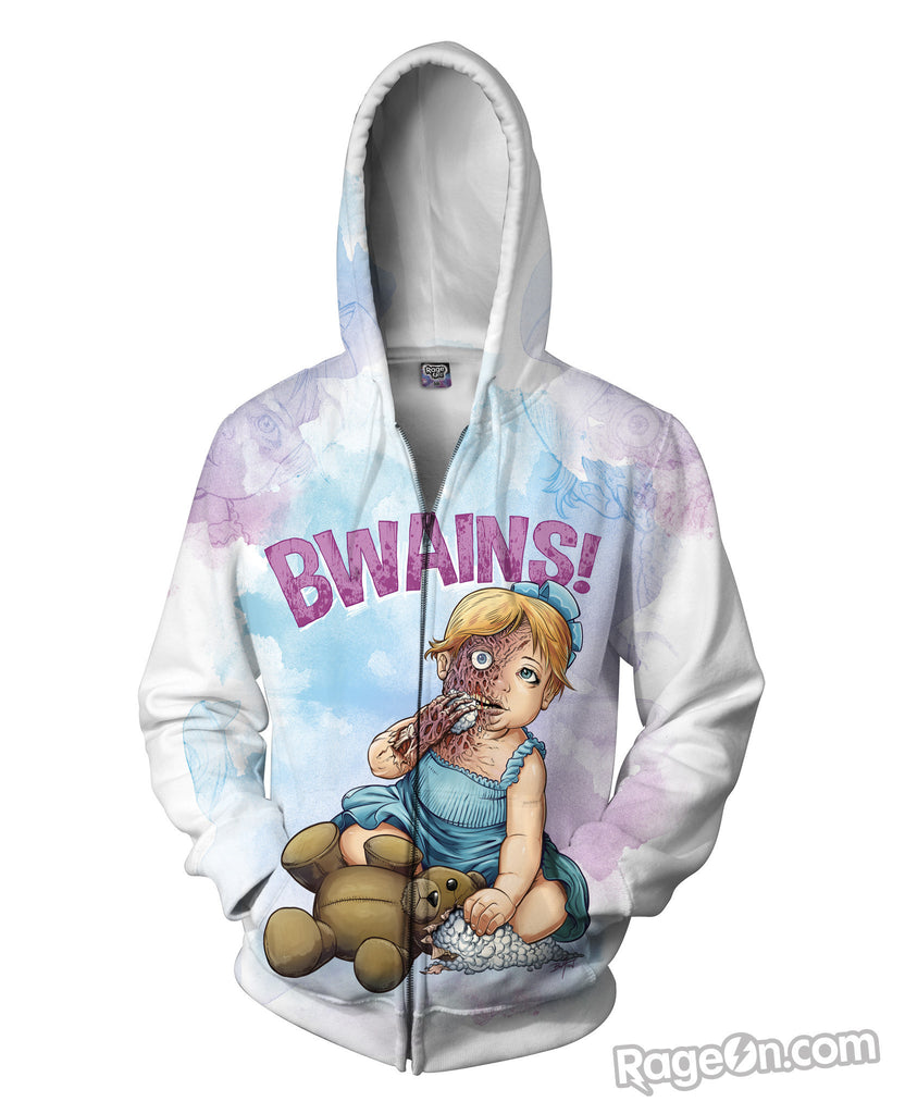 Bwains Zip-Up Hoodie