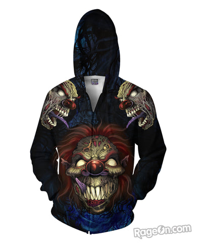 Evil Clown Zip-Up Hoodie