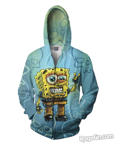 Grunge Bob Zip-Up Hoodie