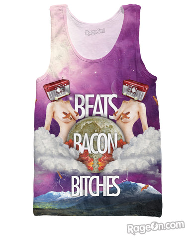 Beats Bacon Bitches Tank Top