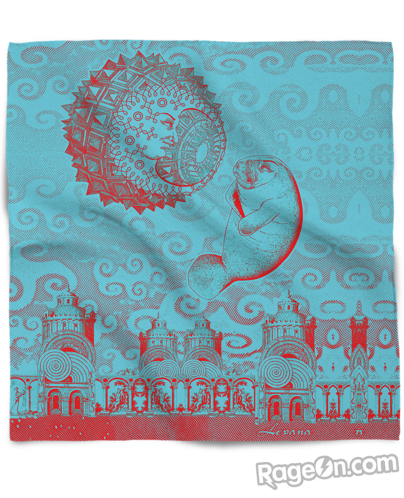 Moon and Manatee Bandana