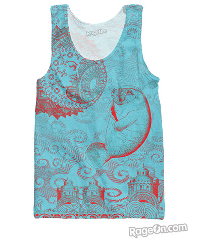 Moon and Manatee Tank Top