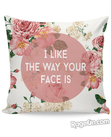 I Like The Way Your Face Is Couch Pillow