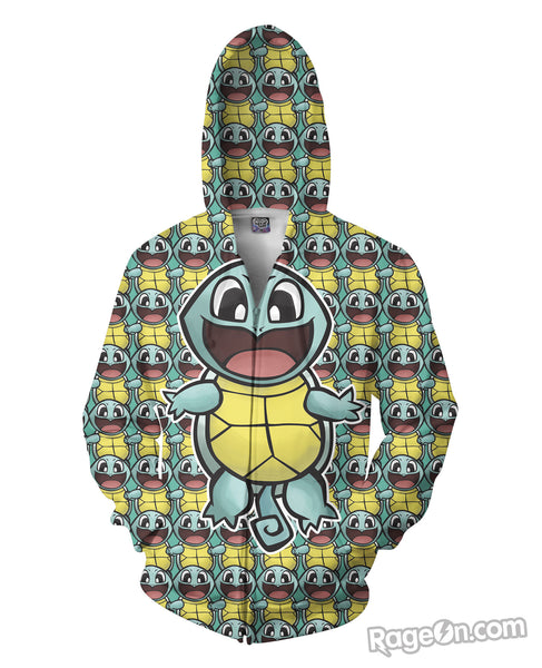 Happy Squirtle Zip-Up Hoodie