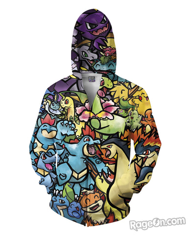 Pokemon Mashup Zip-Up Hoodie