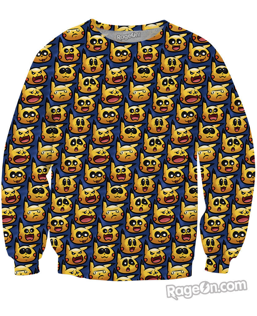 Pikachu Emotions Crewneck Sweatshirt