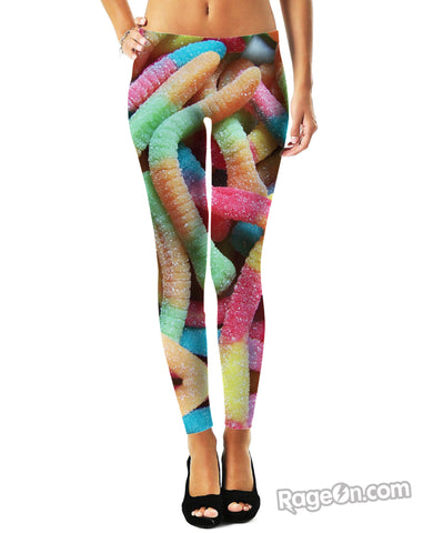 Sour Gummy Worms Leggings