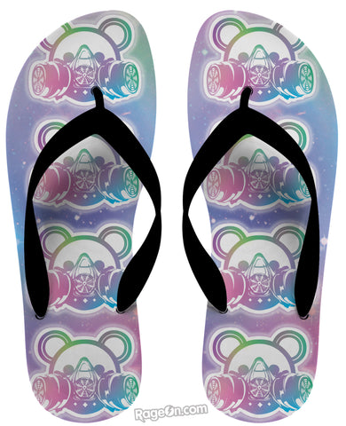 iLoo Rainbow Flip Flops