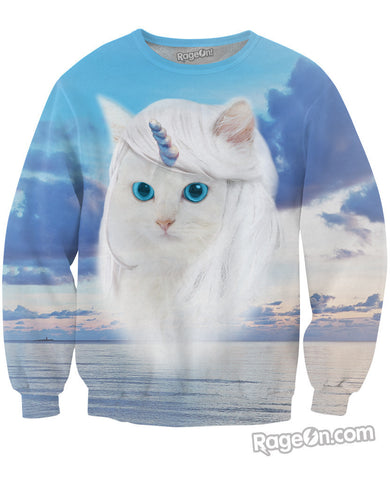 Unicorn Kitty Crewneck Sweatshirt
