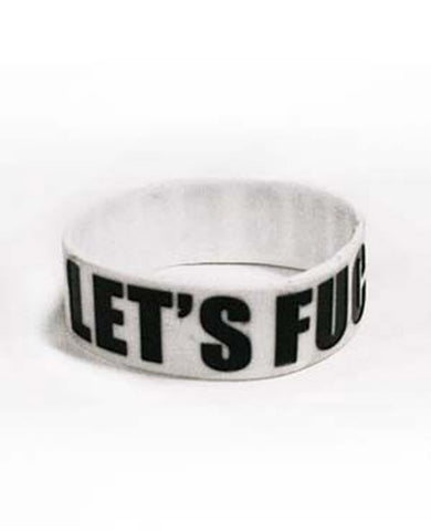 LET'S FUCKING RAGE! Wristband (White)