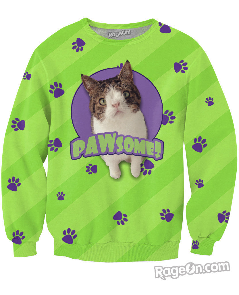 PAWsome Green Sweatshirt