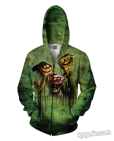 Ed Edd N Eddy on Bathsalts Zip-Up Hoodie