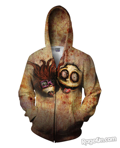 Rugrats on Acid Zip-Up Hoodie