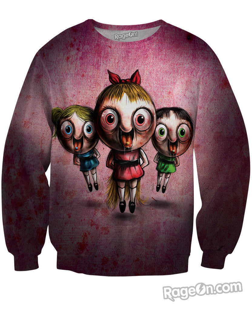 PowerPuff Girls on Ecstasy Crewneck Sweatshirt