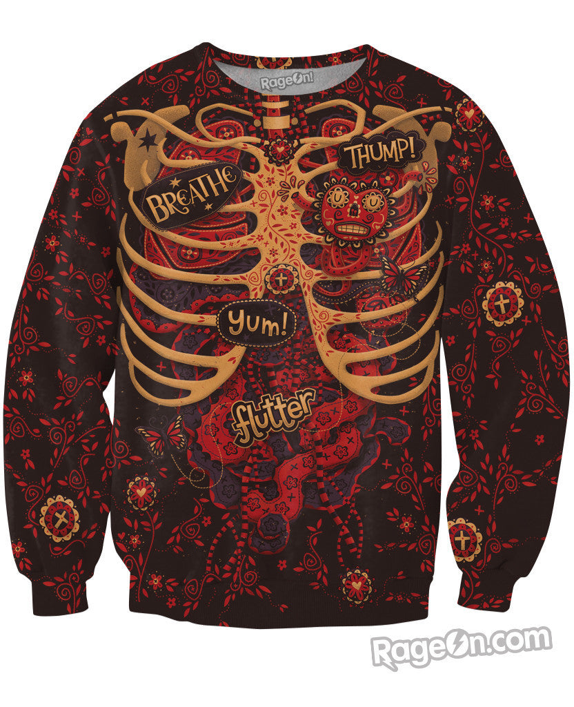Day of the Dead Anatomy Crewneck Sweatshirt