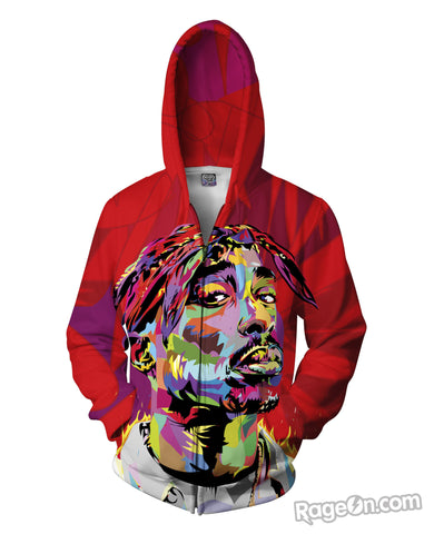 Tupac Zip-Up Hoodie