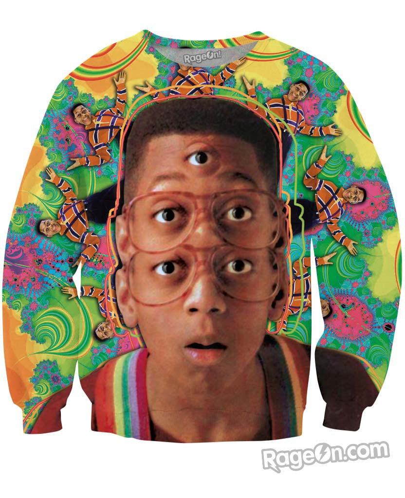 Psychedelic Urkel Crewneck Sweatshirt