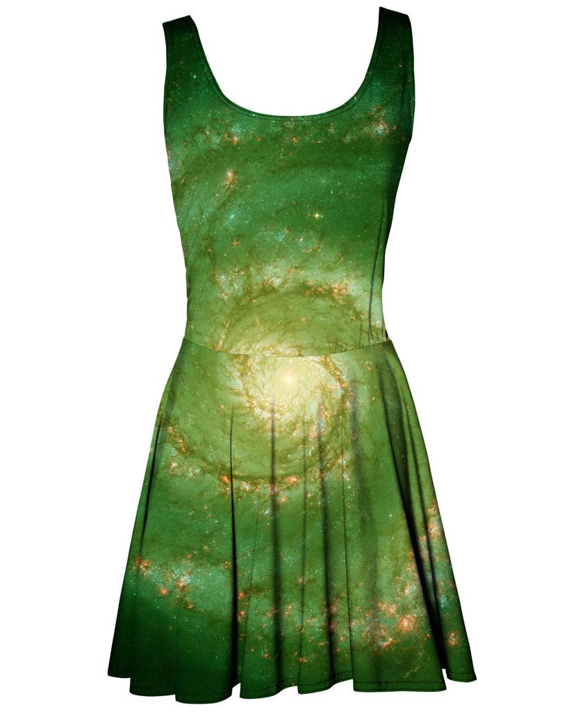 Green Nebula Circle Dress