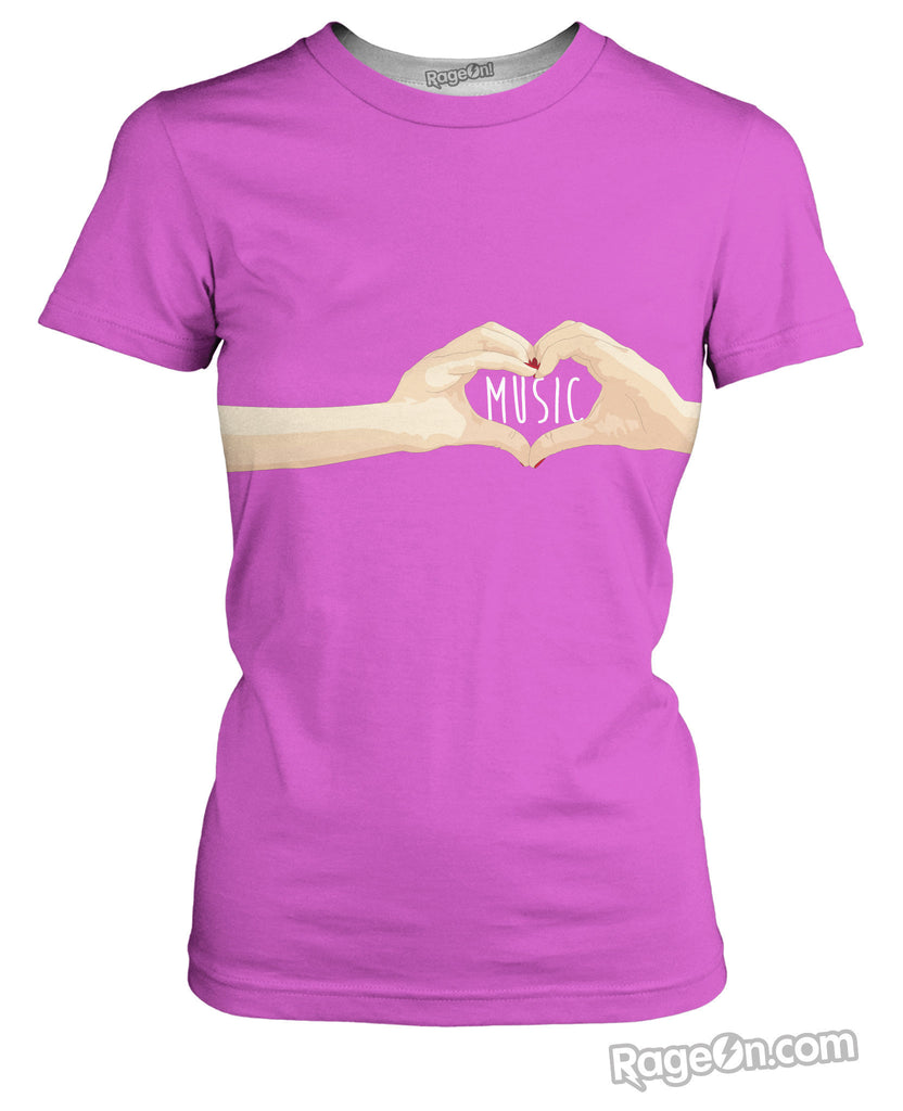 Music Love Pink Women's Shirt